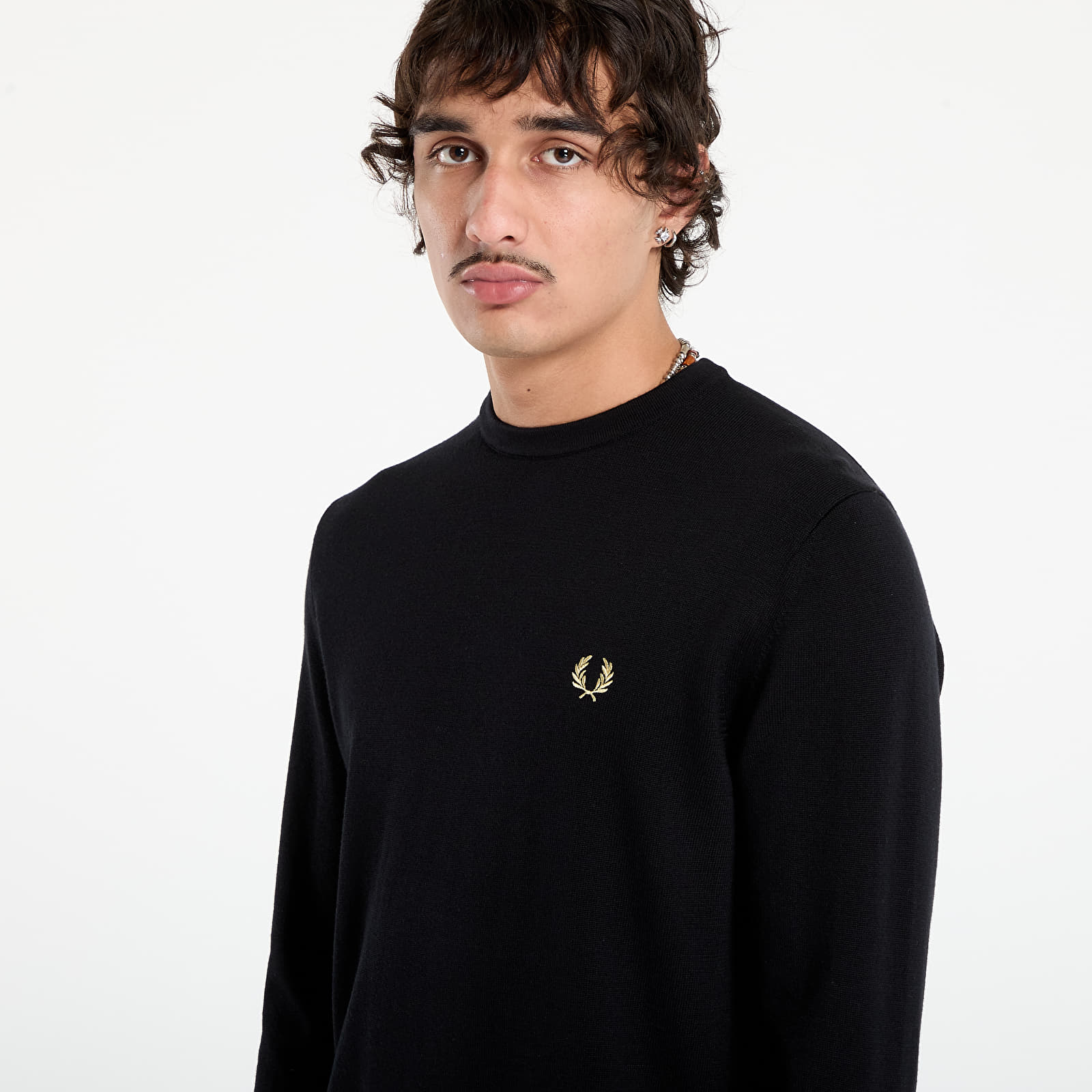 Villapaidat FRED PERRY Classic Crew Neck Jumper Black