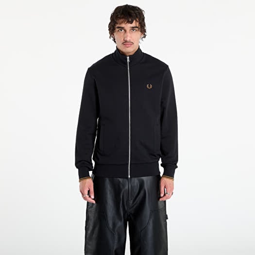 FRED PERRY Zip Through Sweatshirt UNISEX Black
