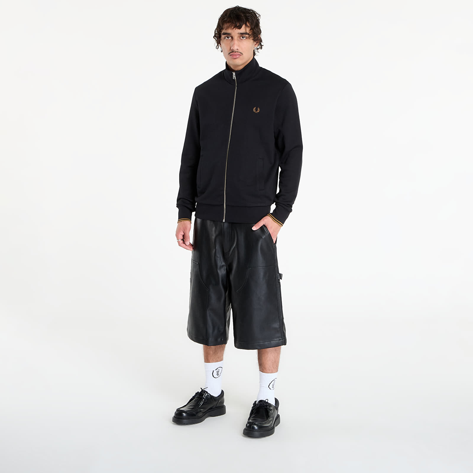 Φούτερ FRED PERRY Zip Through Sweatshirt Black
