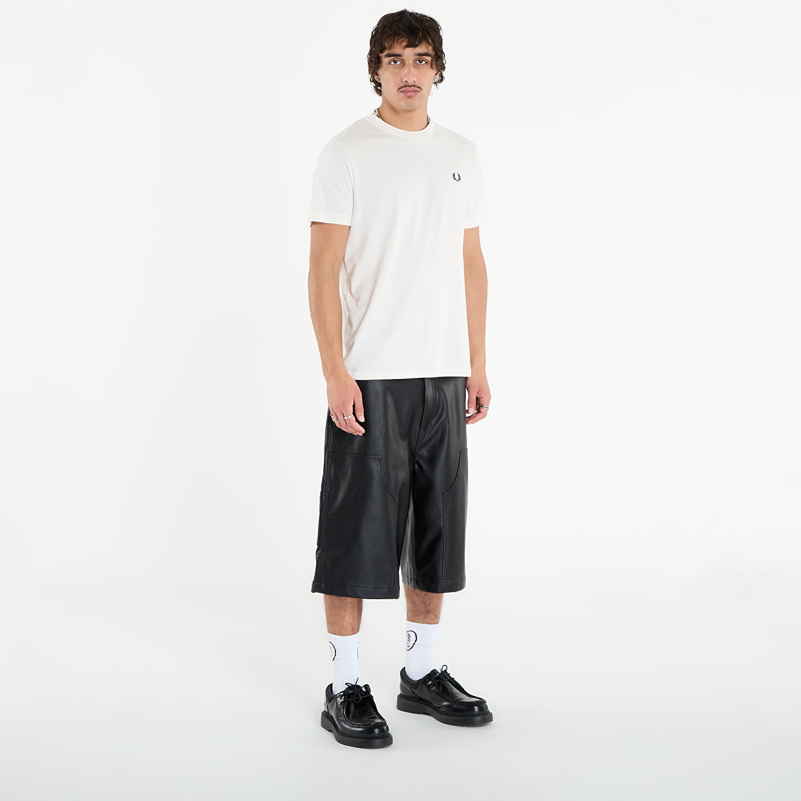 T-paidat FRED PERRY Crew Neck T-Shirt Snow White