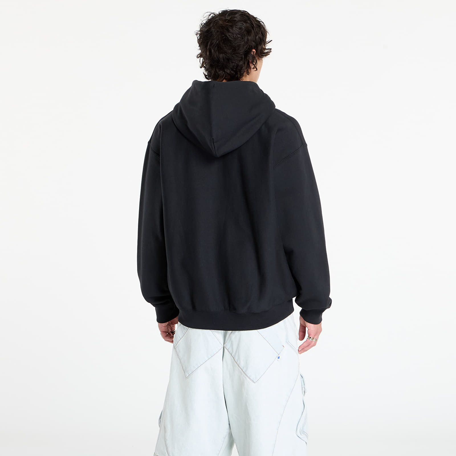 Men's hoodies Nike Solo Swoosh Men's Full-Zip Fleece Hoodie Black/ Black/ White