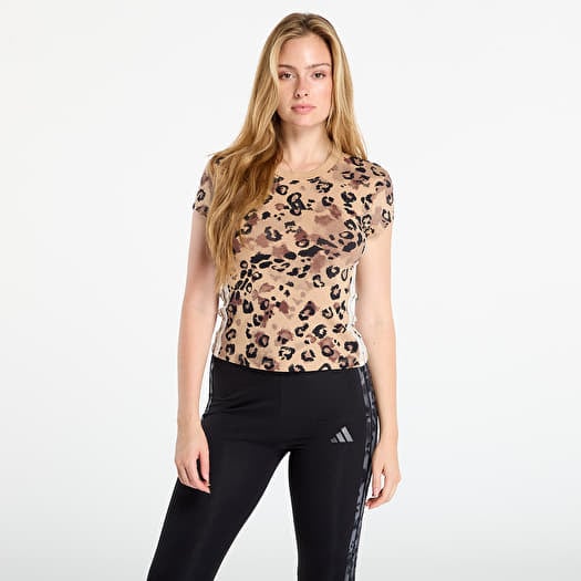 Marškinėliai adidas Animal Print 3-Stripes Tee Multicolor/ Warm Sand