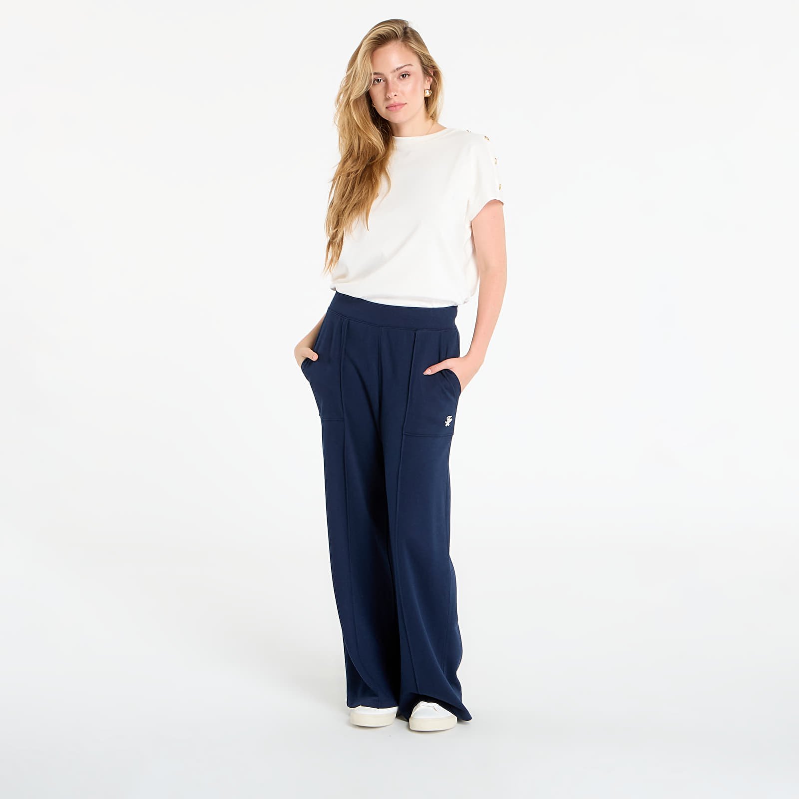 Jogginghosen für Frauen Tommy Hilfiger Th Script Straing Pique Pant Navy