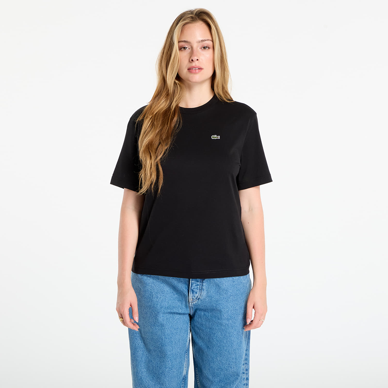 ALL LACOSTE Soft Cotton T-shirt Black
