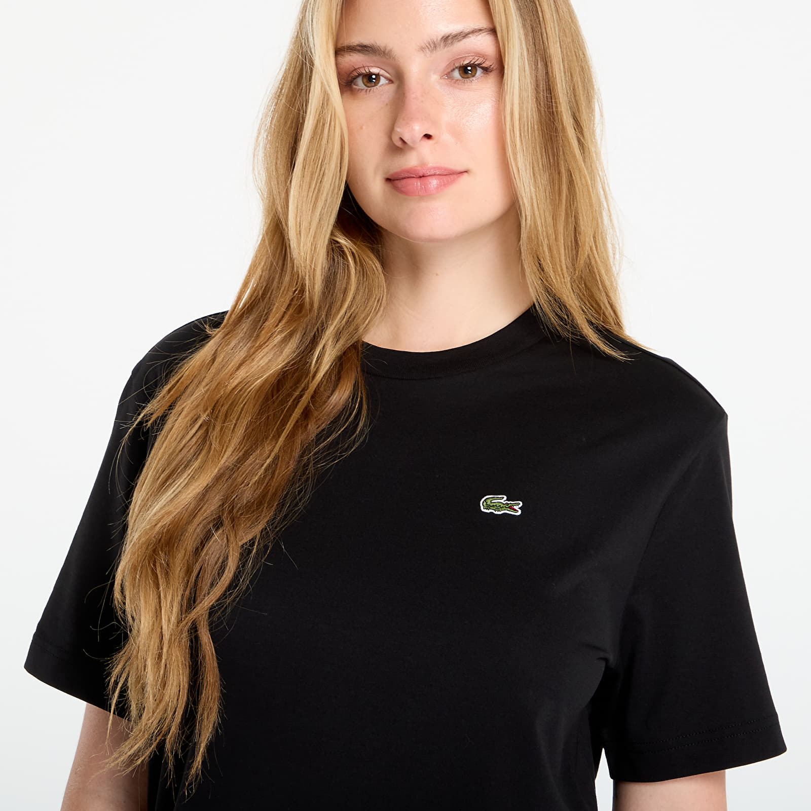 ALL LACOSTE Soft Cotton T-shirt Black