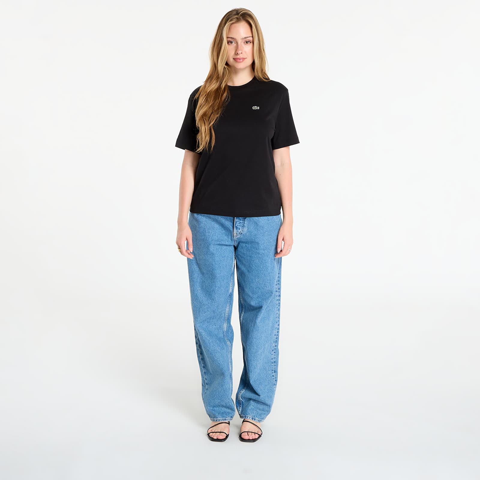 ALL LACOSTE Soft Cotton T-shirt Black