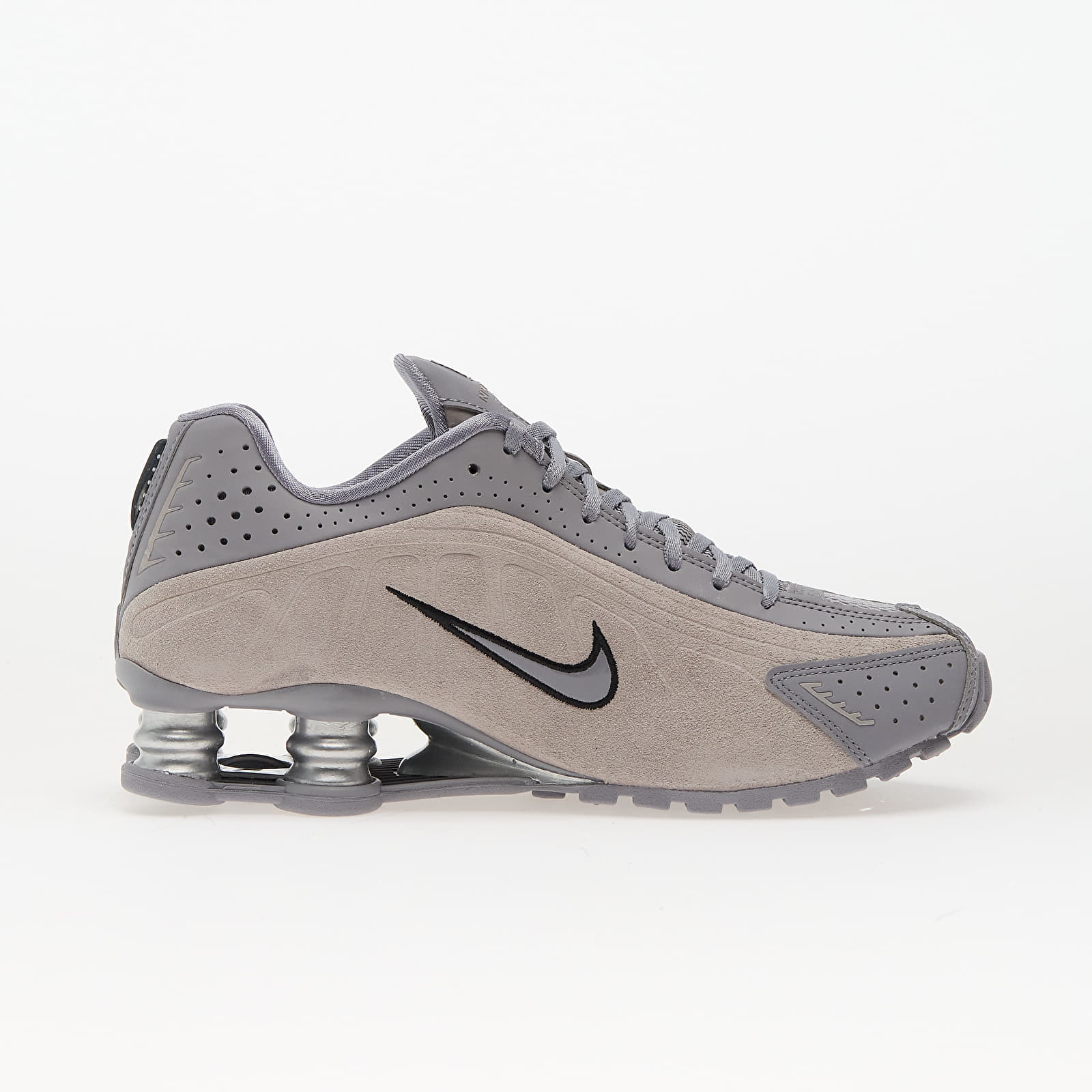 Skor för kvinnor Nike W Shox R4 Cement Grey/ Black-College Grey-Mtlc Silver
