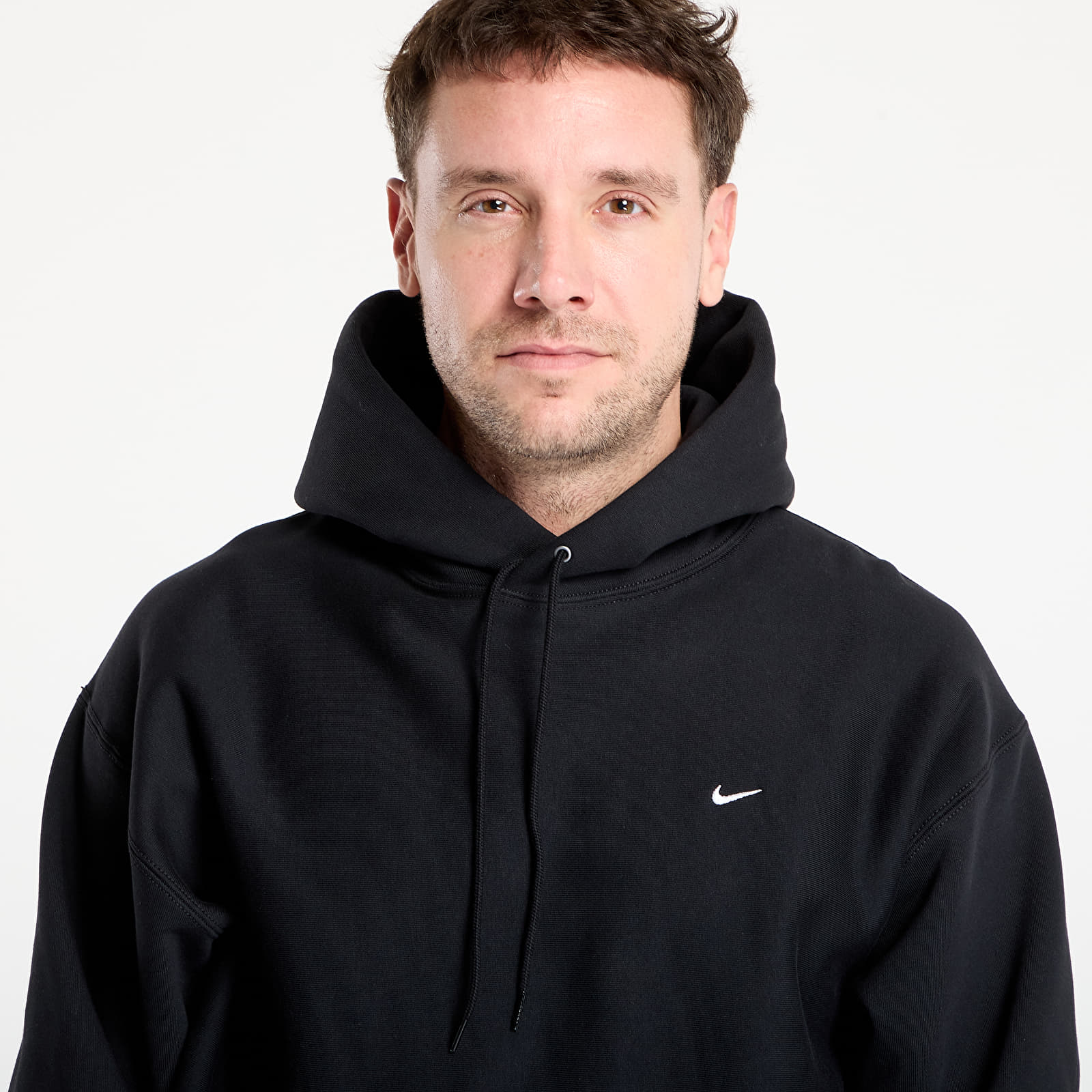 Ανδρικά φούτερ Nike Solo Swoosh Men's Pullover Hoodie Black/ Black/ White