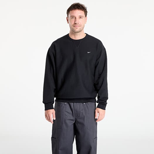 Nike Solo Swoosh Men's Fleece Crew Black/ White