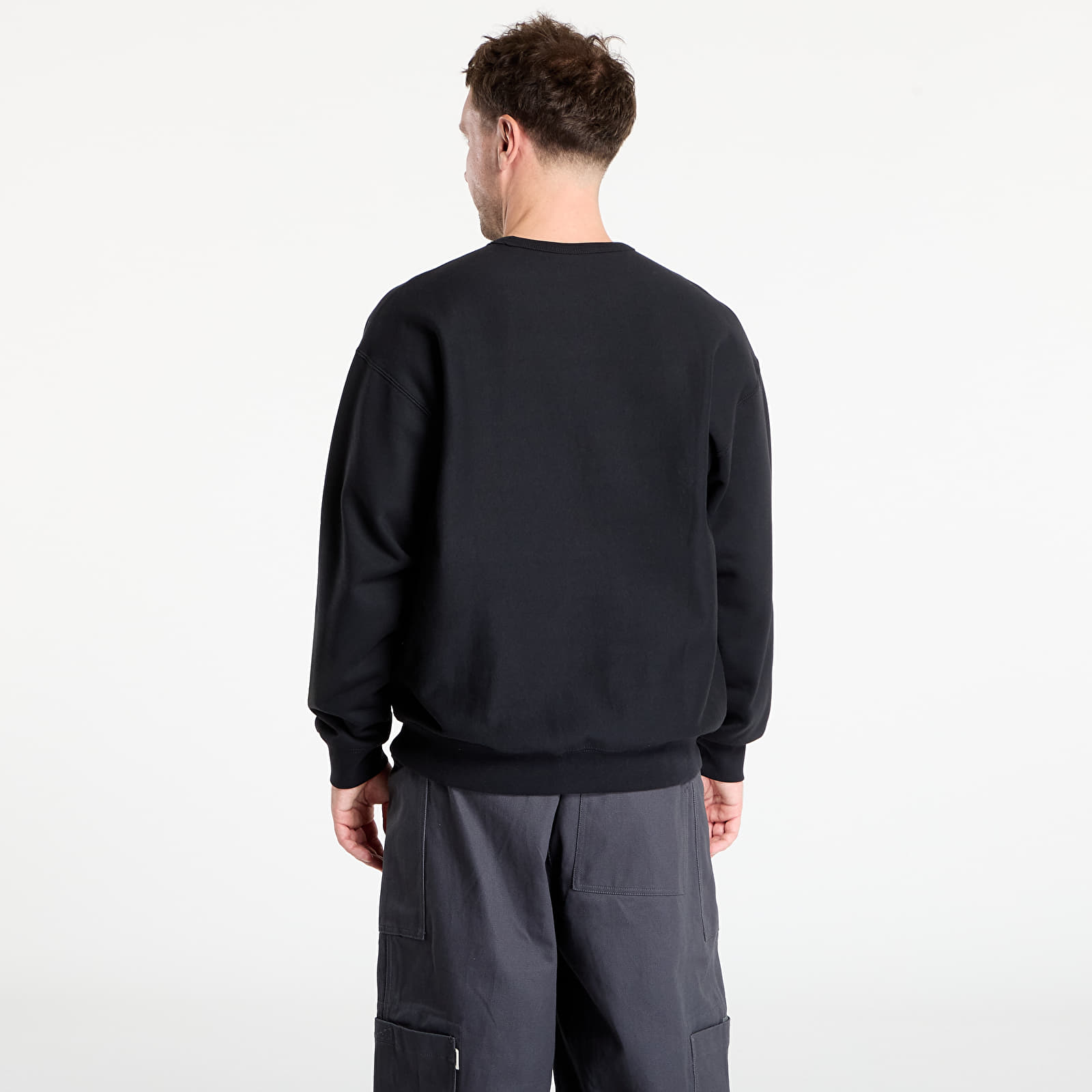 Ανδρικά φούτερ Nike Solo Swoosh Men's Fleece Crew Black/ White