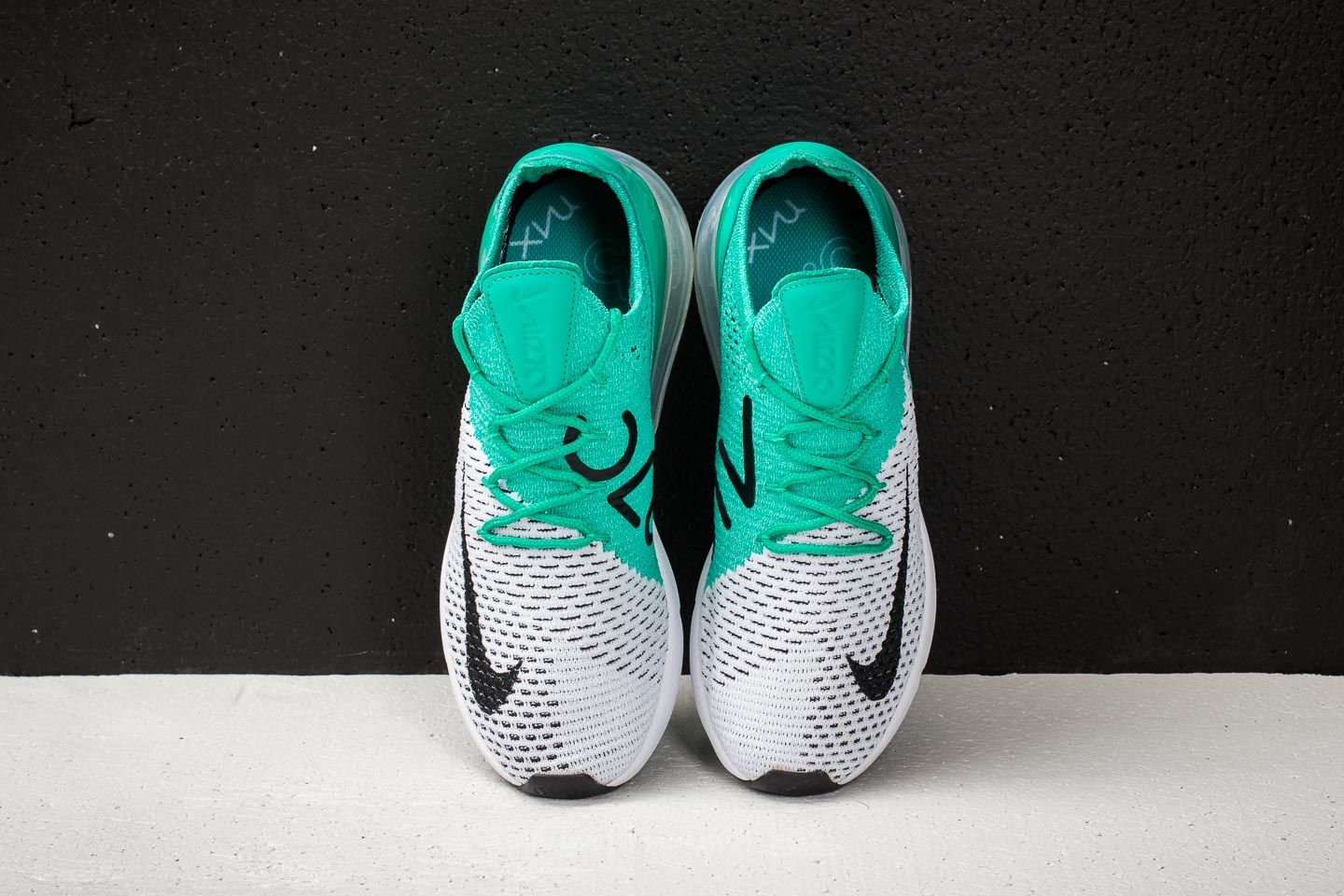 Damen Sneaker und Schuhe Nike W Air Max 270 Flyknit Clear Emerald Black Footshop
