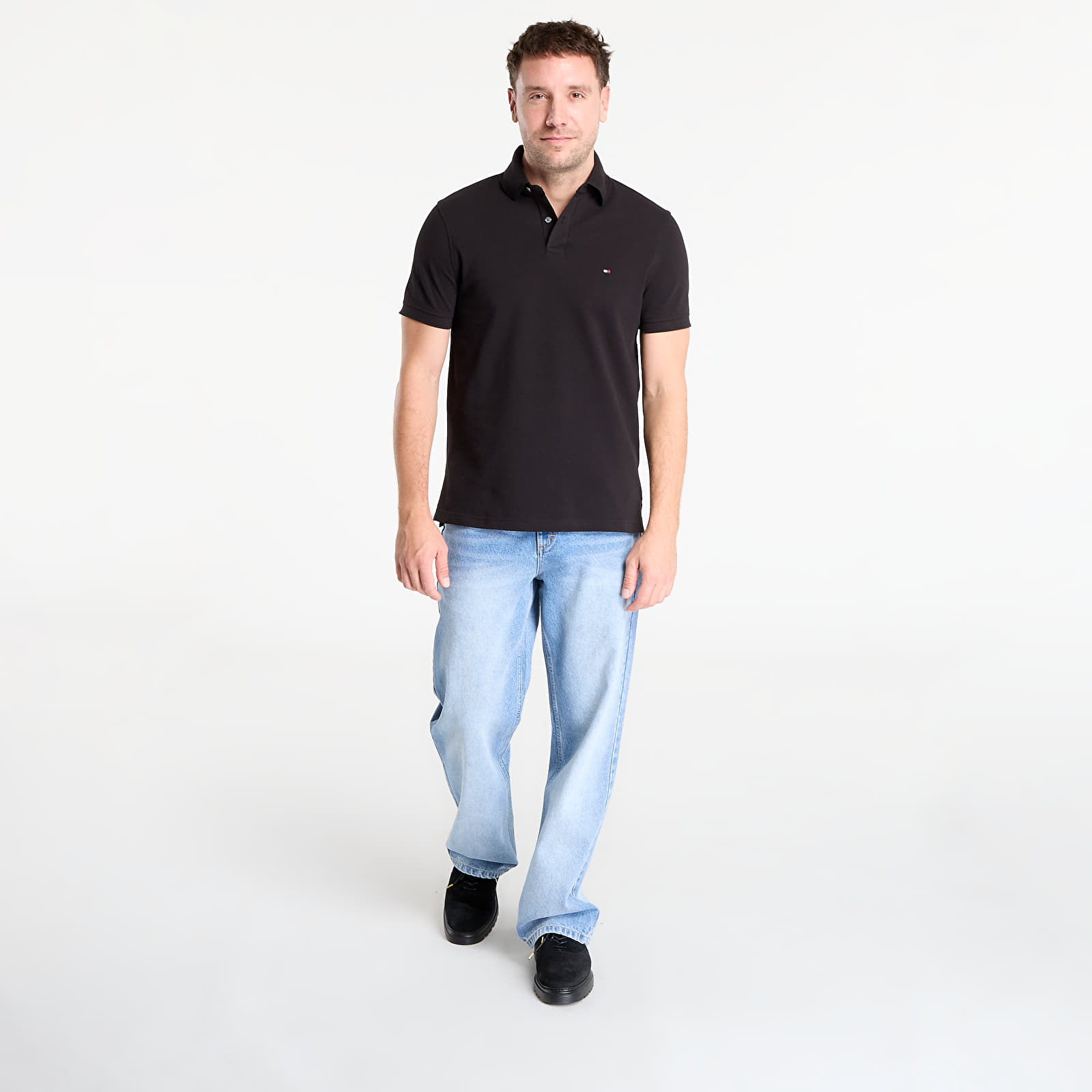 Мъжки тениски Tommy Hilfiger 1985 Regular Polo Black