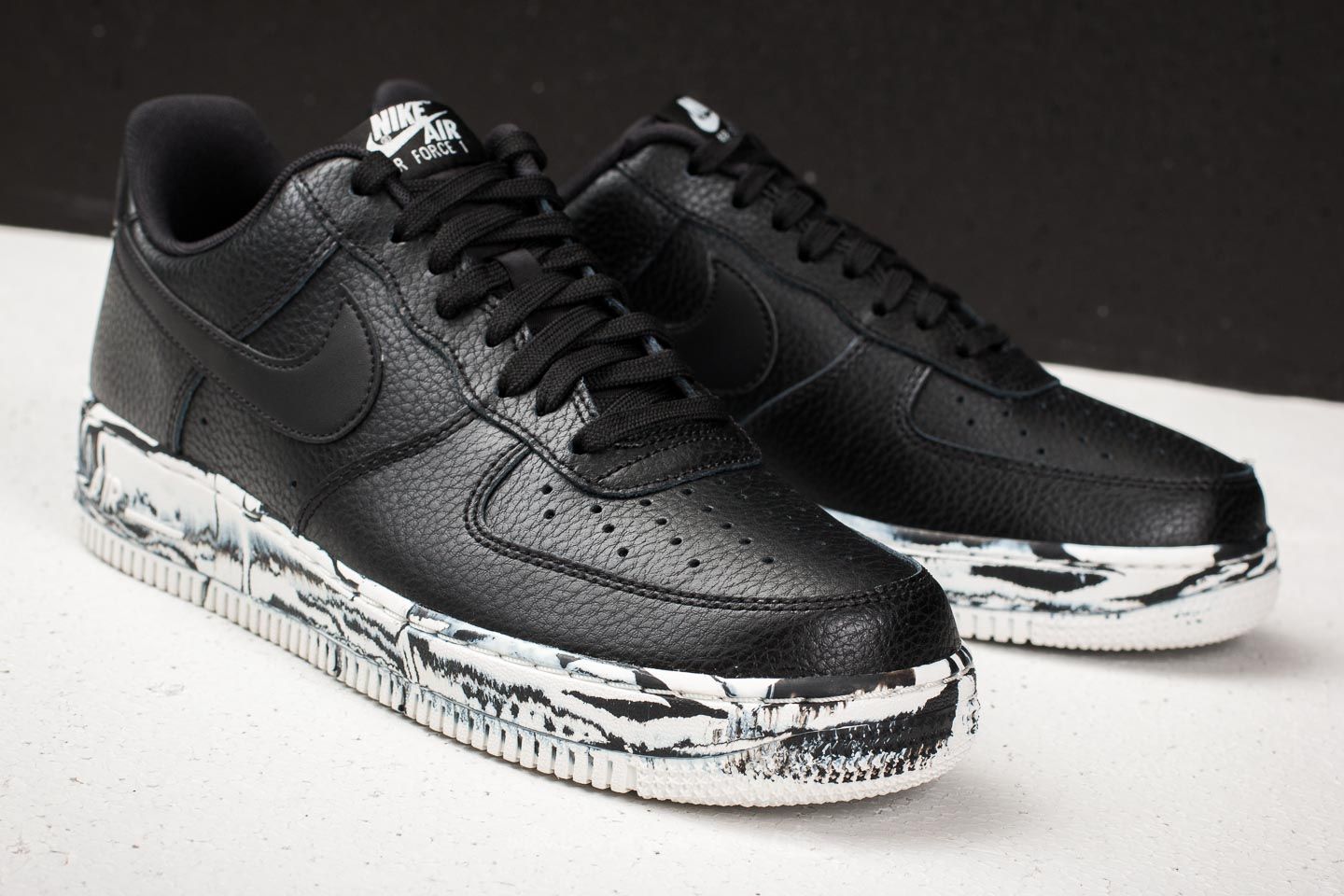 Men s shoes Nike Air Force 1 07 LV8 Leather Black Black Summit White Footshop