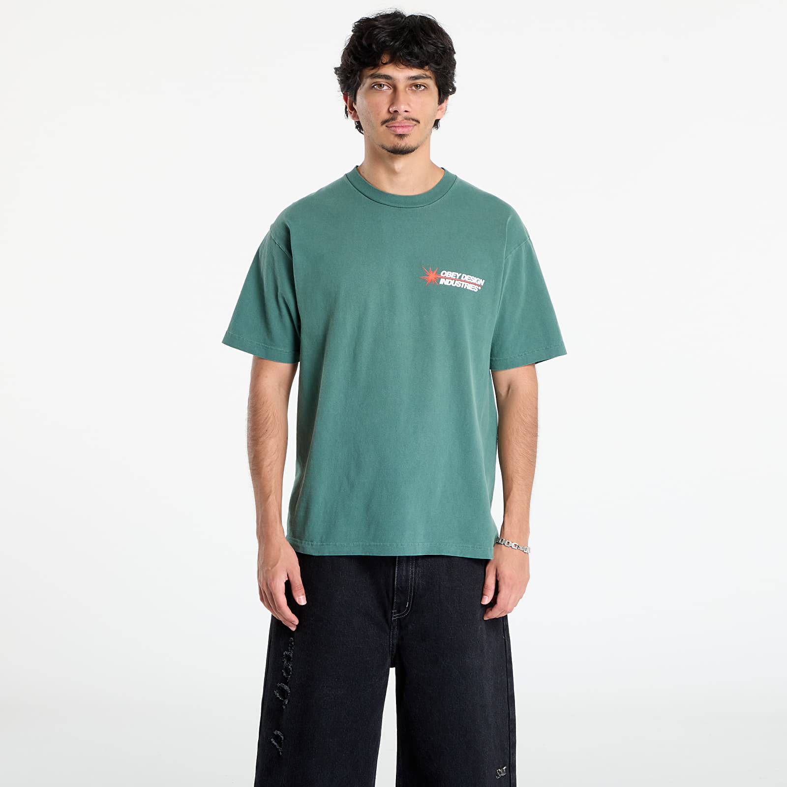 Μπλούζες OBEY Design Industries T-Shirt Pigment Rain Forest