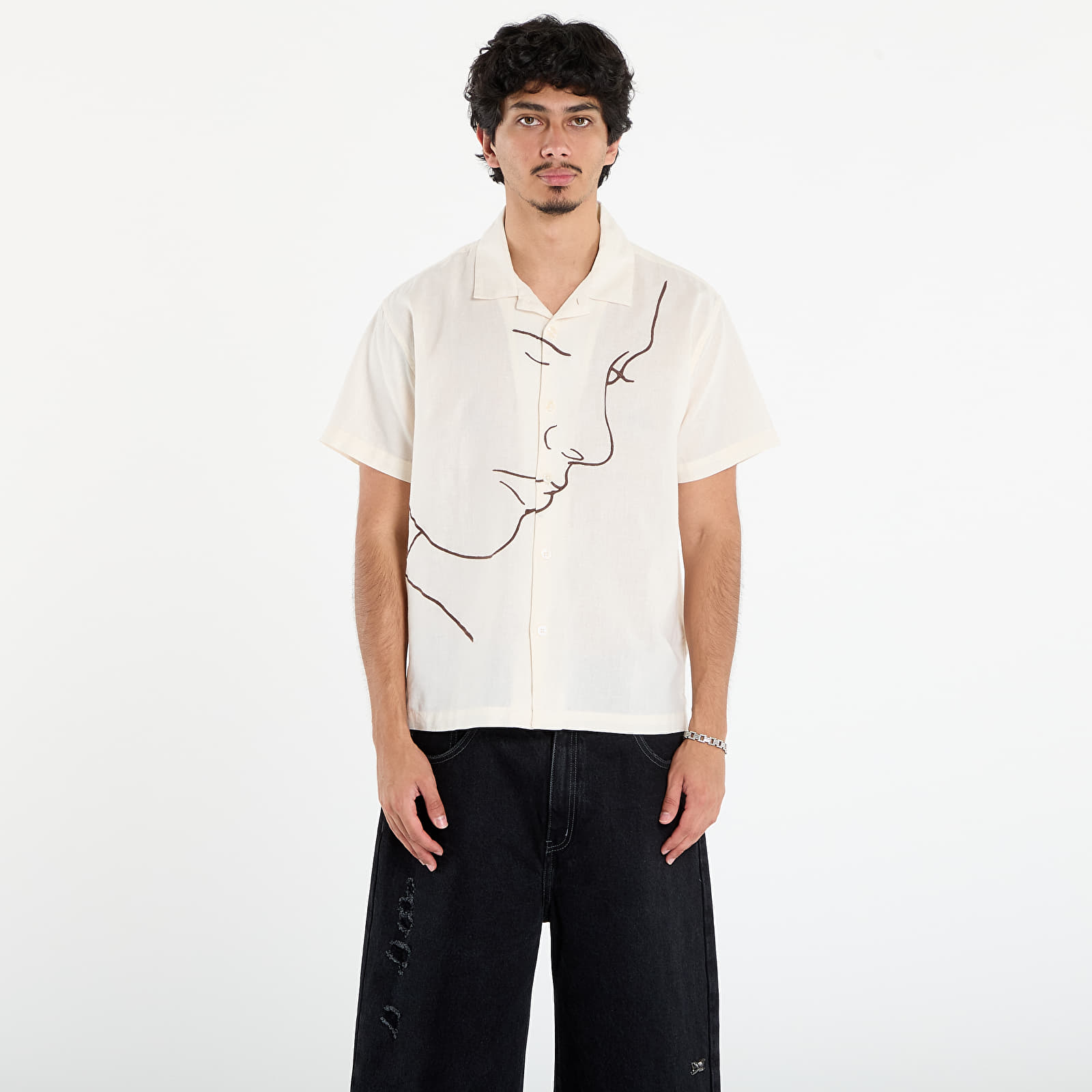 Πουκάμισα OBEY Frances Woven Shirt Unbleached Multi