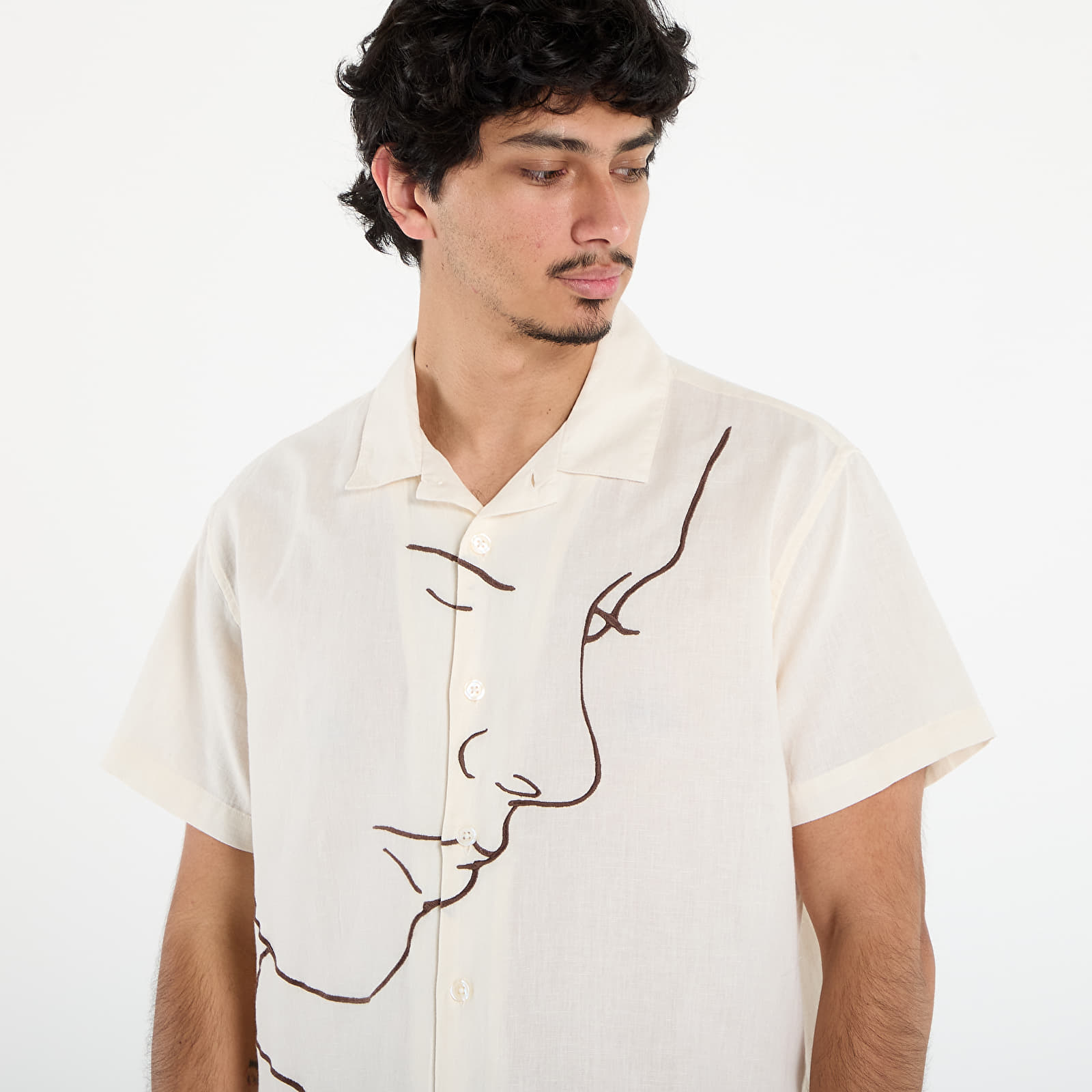 Πουκάμισα OBEY Frances Woven Shirt Unbleached Multi