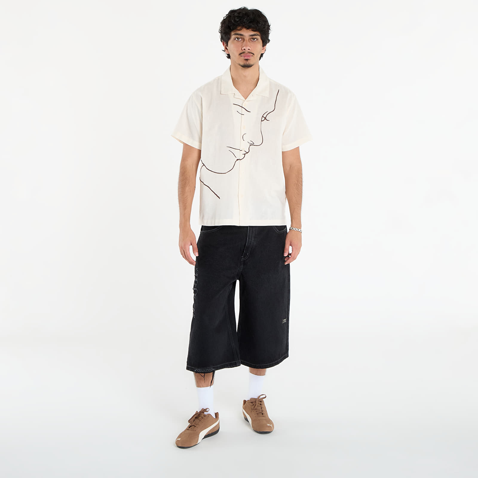 Πουκάμισα OBEY Frances Woven Shirt Unbleached Multi