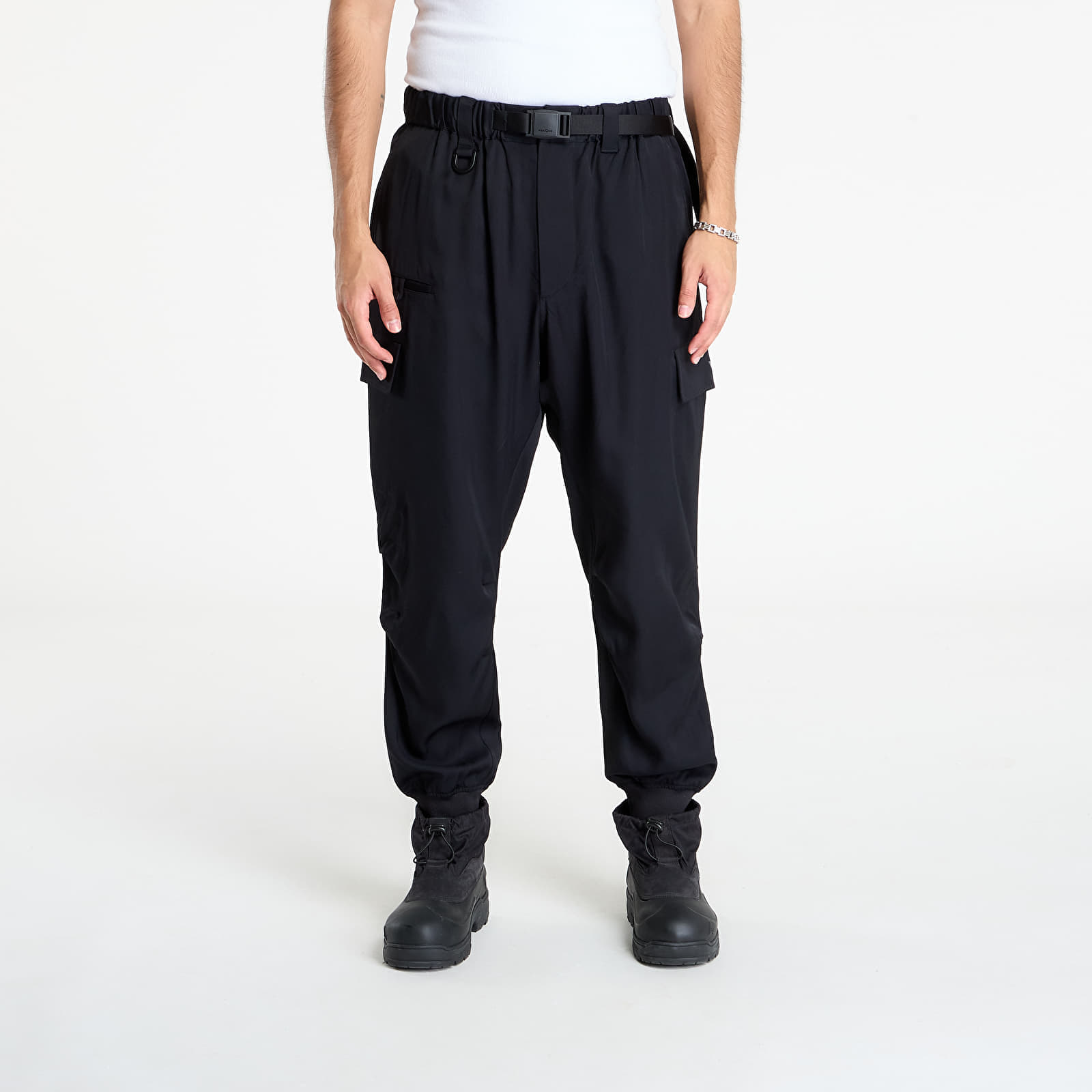Pants Y-3 M Rayon Twill Cuffed Pants Black XL