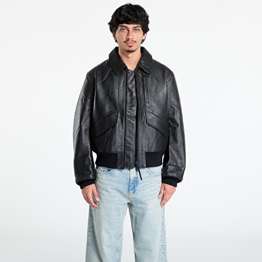 Y-3 Leather Jacket Black