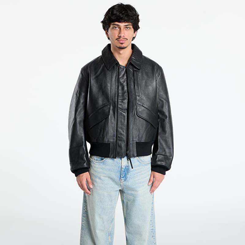 Y-3 Leather Jacket Black | Footshop