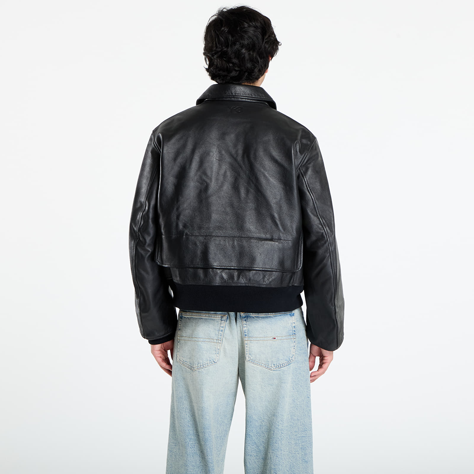 Jackor Y-3 Leather Jacket Black