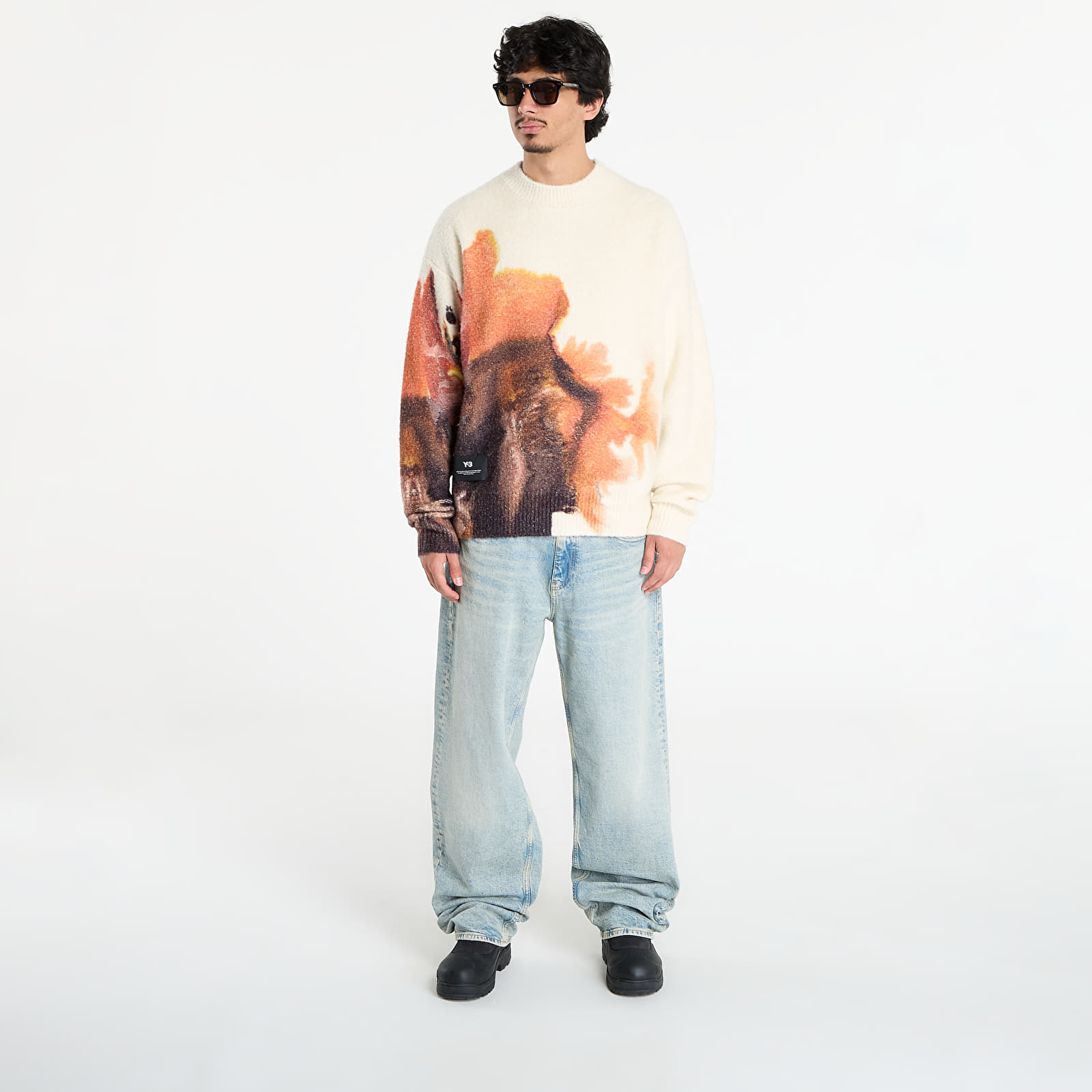 Trøjer Y-3 Graphix Knit Crew UNISEX Core White