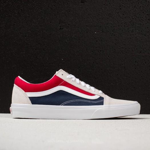 Vans old skool retro block white red blue online
