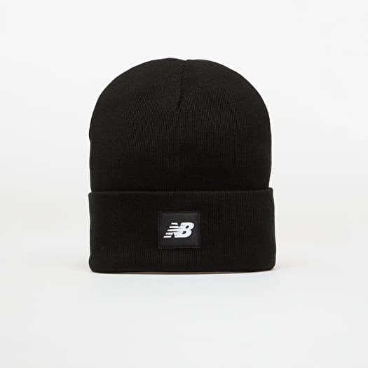 New Balance Cuffed Flying New Balance Logo Beanie Black