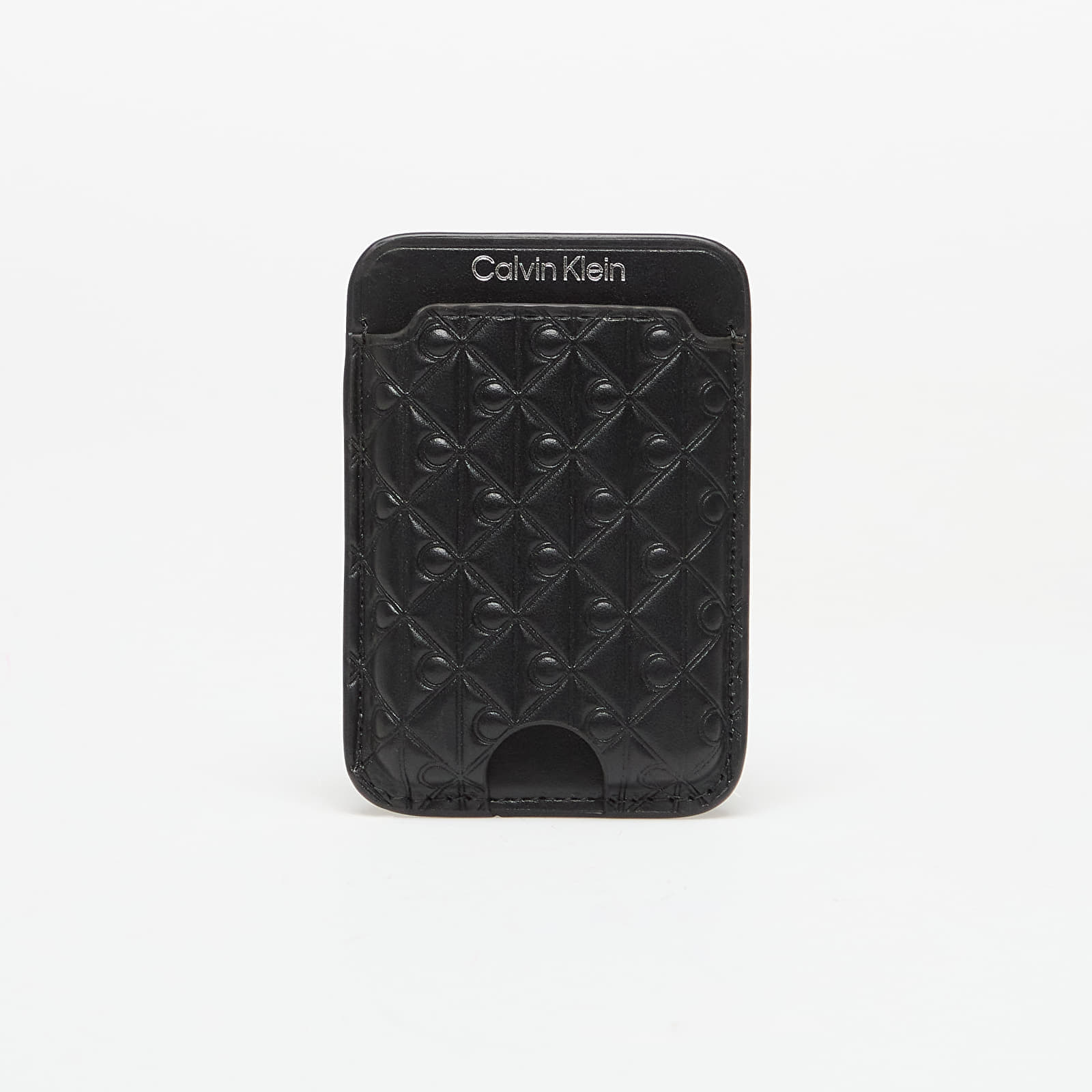 Portofel Calvin Klein Aop Leather Magnetic Card Case Black Universal