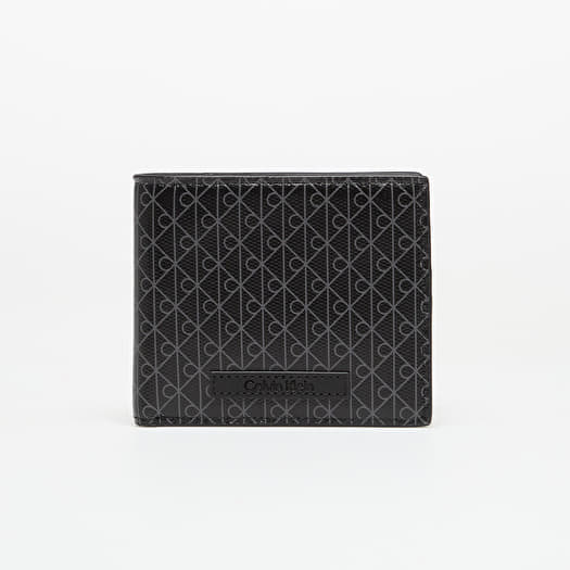 Piniginė Calvin Klein Emblem Aop Coated Ew Billfold Wallet Black