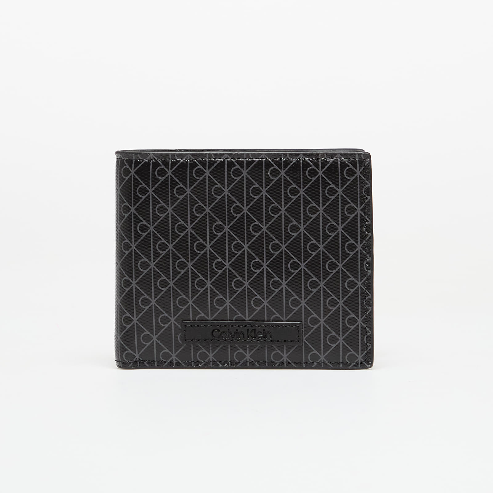 Piniginės Calvin Klein Emblem Aop Coated Ew Billfold Wallet Black