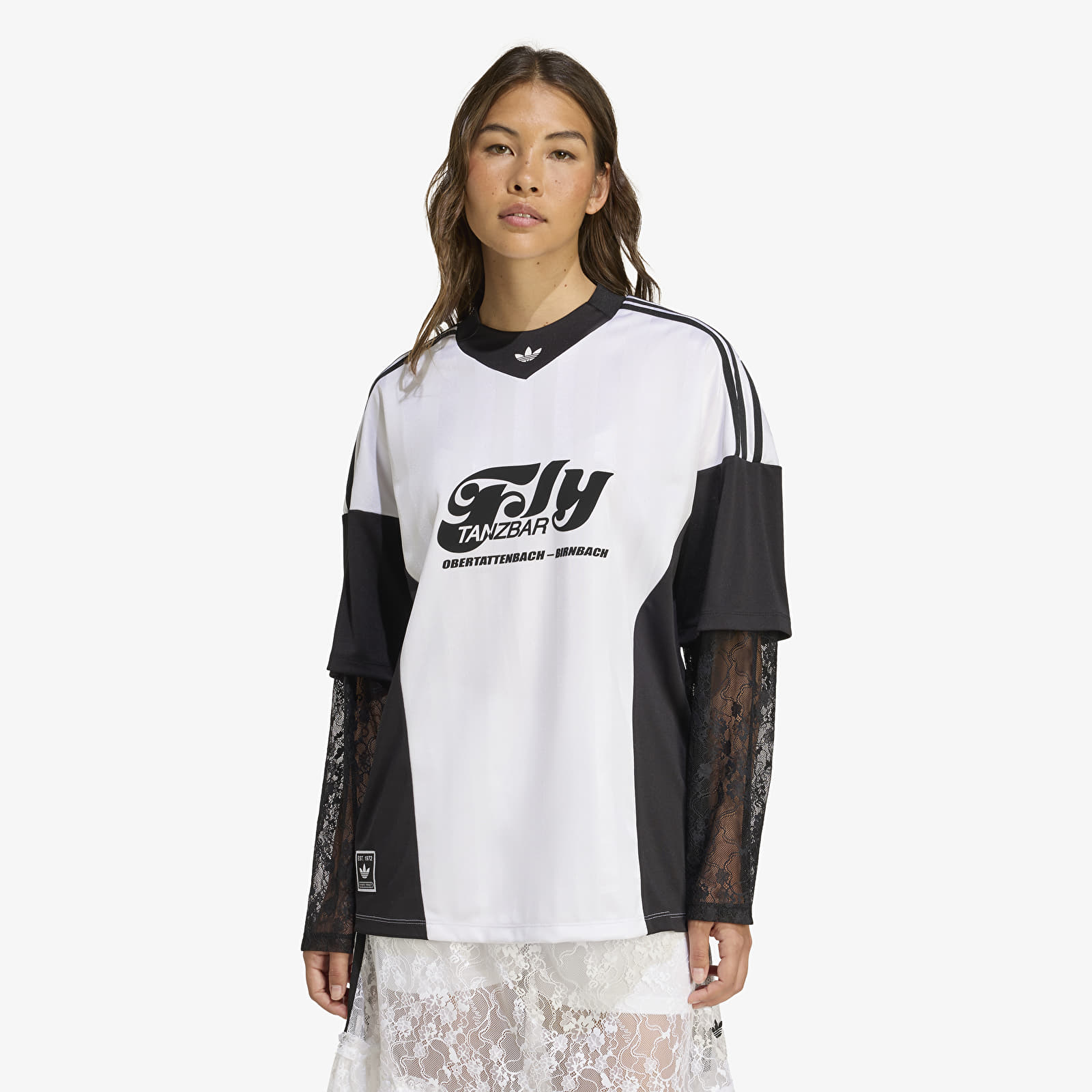 Tröjor adidas Originals Longsleeve Lace Jersey White/ Black