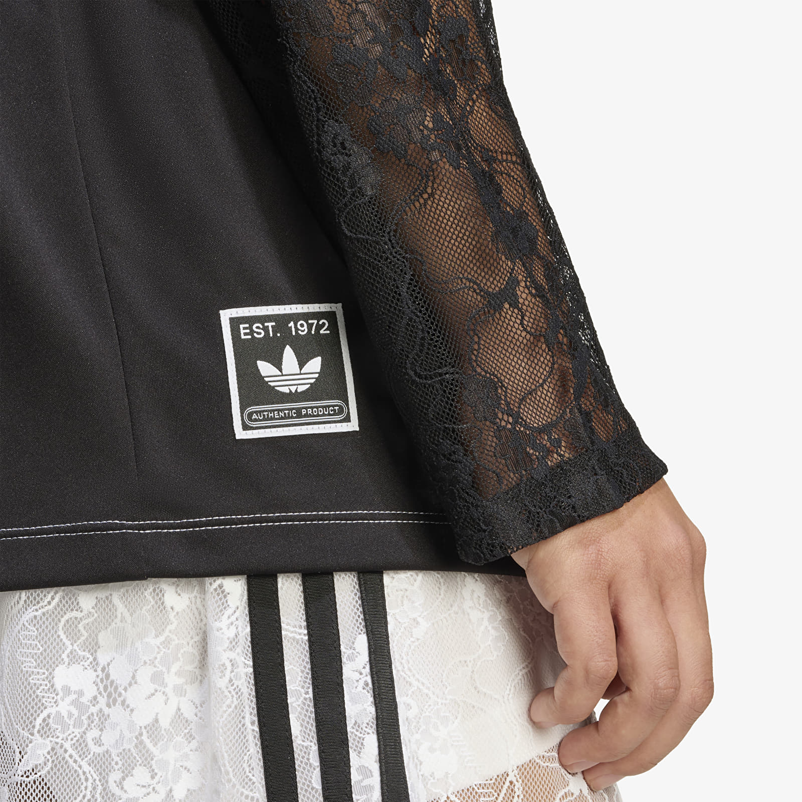 Tröjor adidas Originals Longsleeve Lace Jersey White/ Black