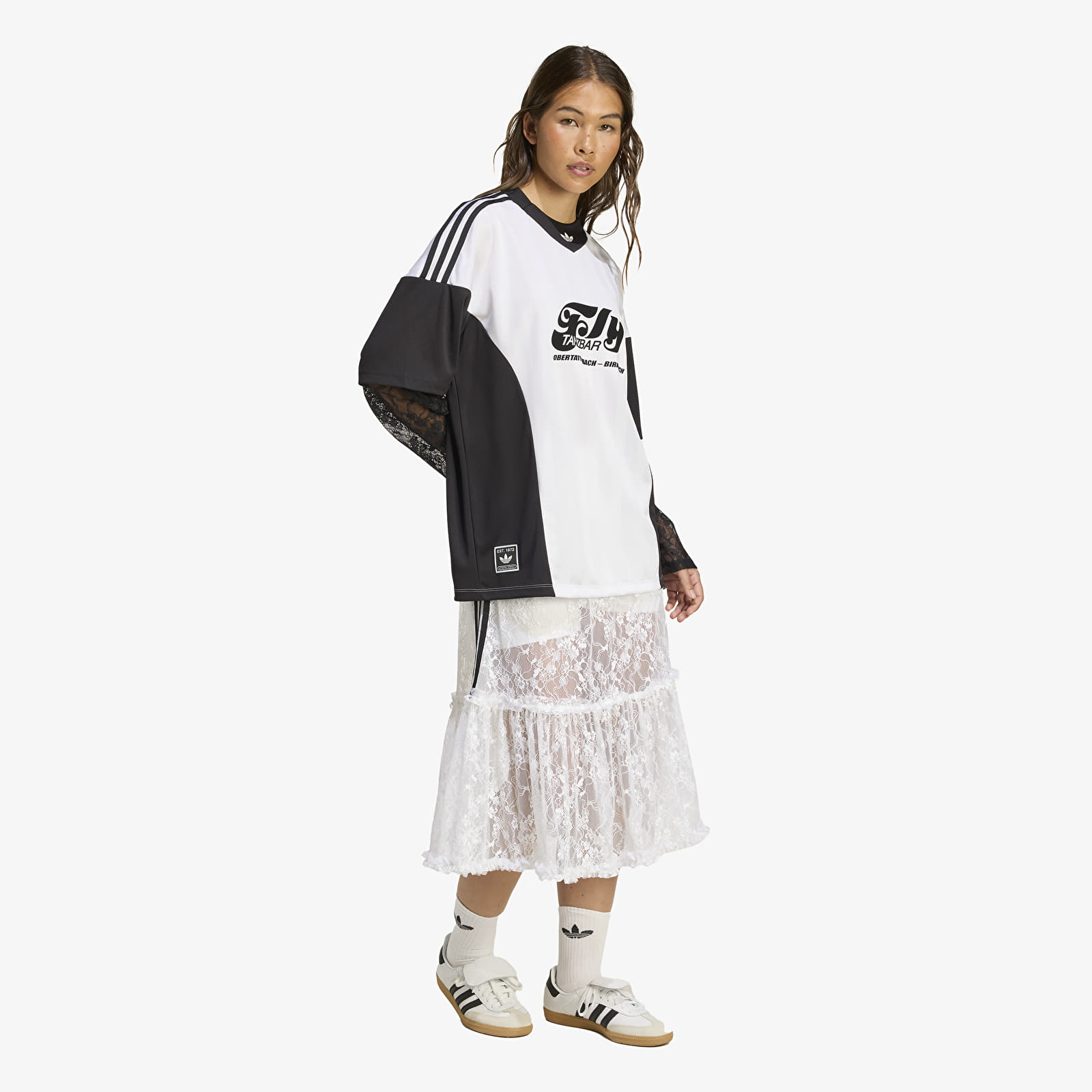 Tröjor adidas Originals Longsleeve Lace Jersey White/ Black