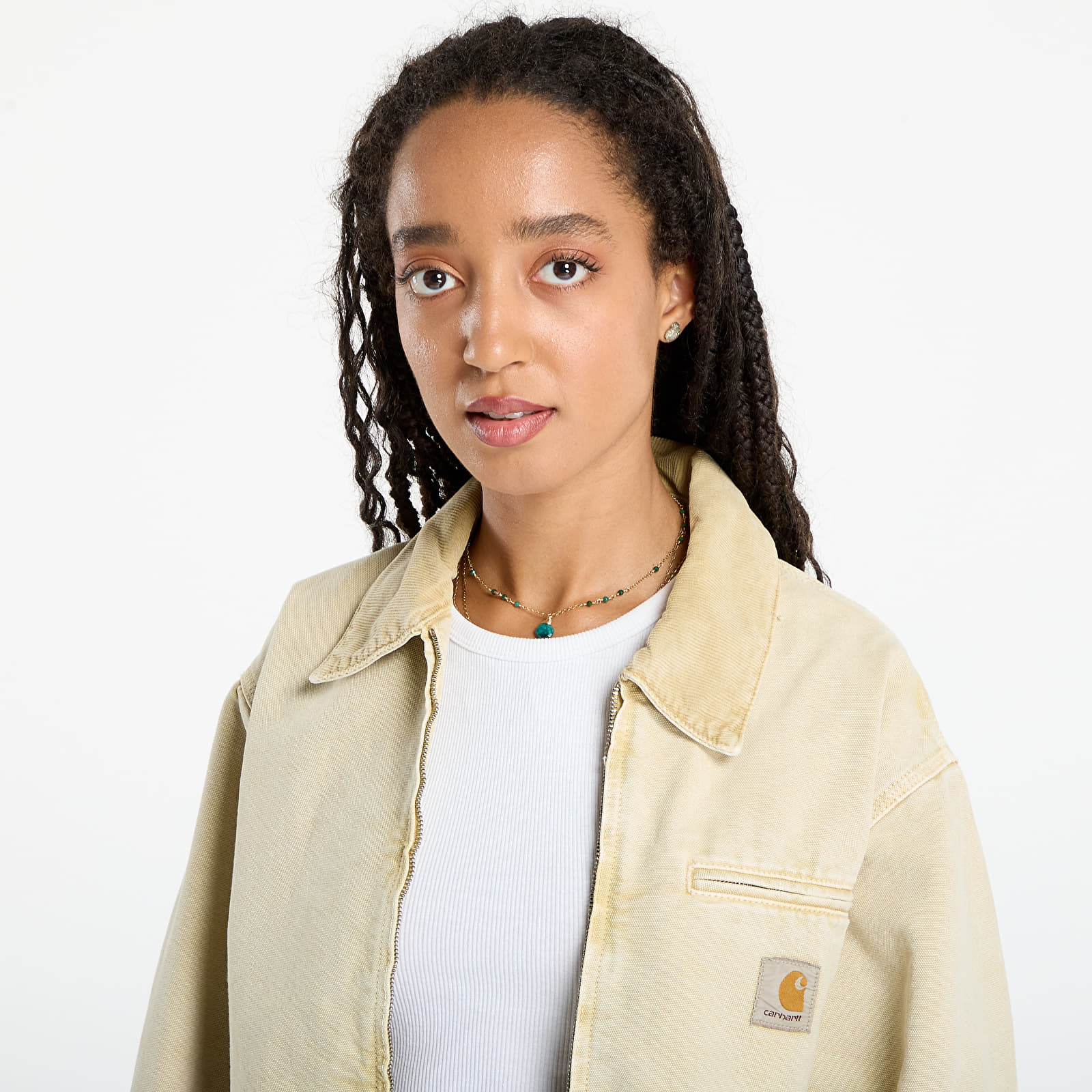 Jackets Carhartt WIP OG Detroit Jacket UNISEX Dusty H Brown Chalk Wash
