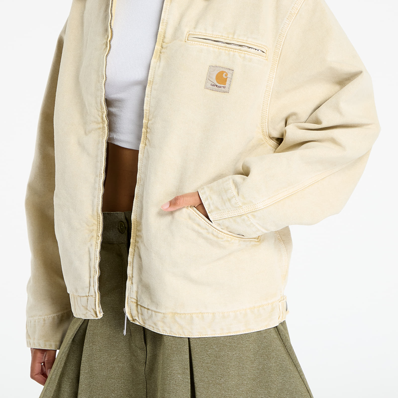 Jackets Carhartt WIP OG Detroit Jacket UNISEX Dusty H Brown Chalk Wash