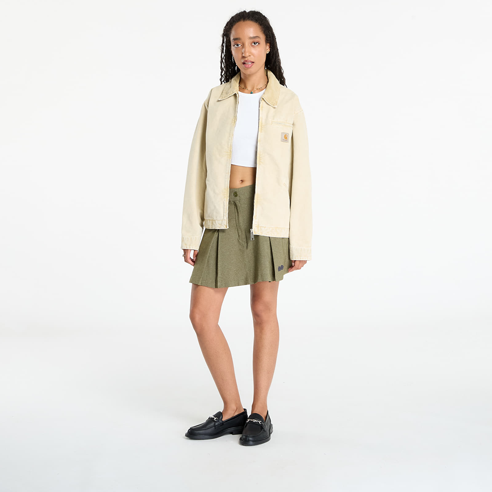 Jackets Carhartt WIP OG Detroit Jacket UNISEX Dusty H Brown Chalk Wash