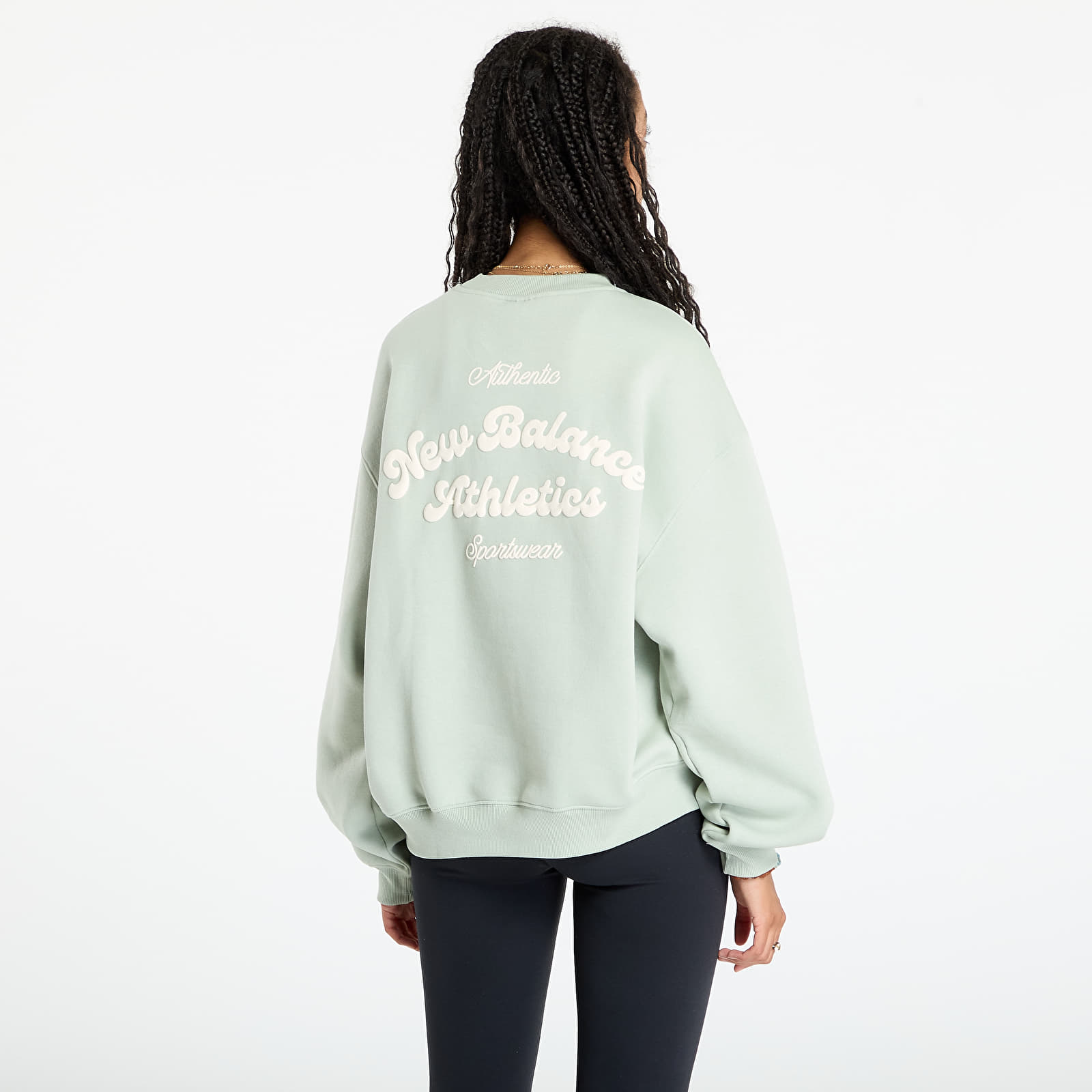 Hoodies och sweatshirts New Balance Linear Heritage Fleece Crew Green