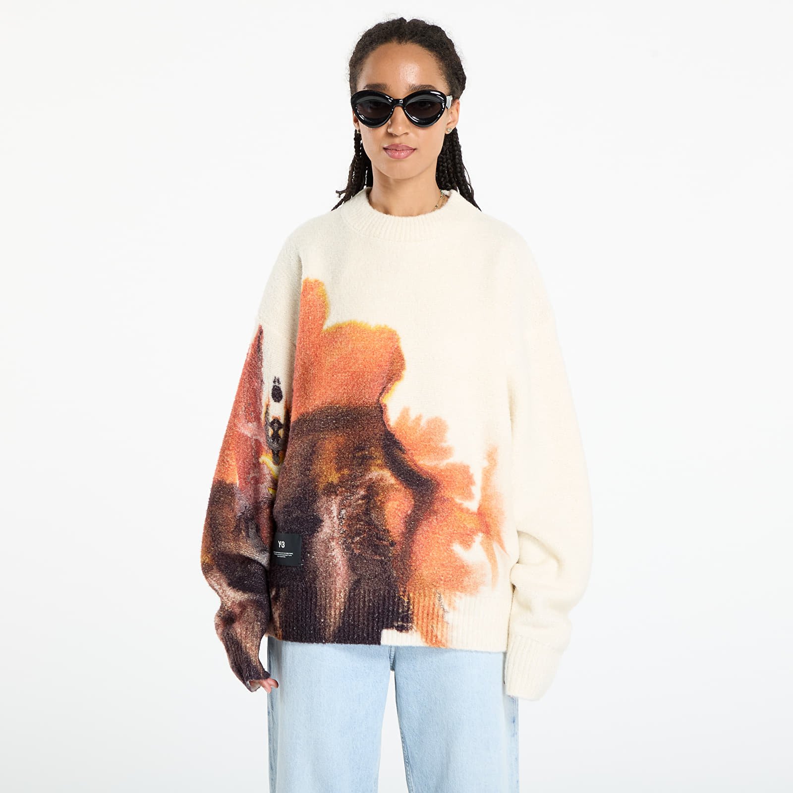 Trøjer Y-3 Graphix Knit Crew UNISEX Core White