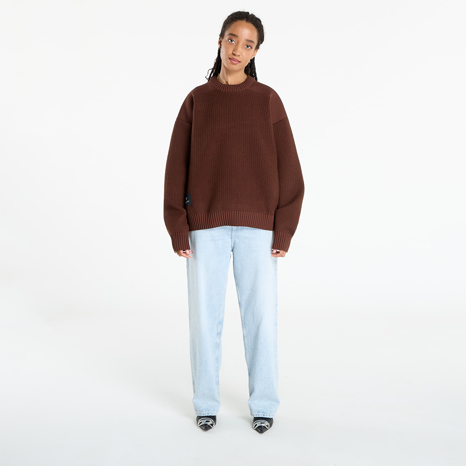 Puloveri Y-3 Padded Ut Crew UNISEX Mystery Brown
