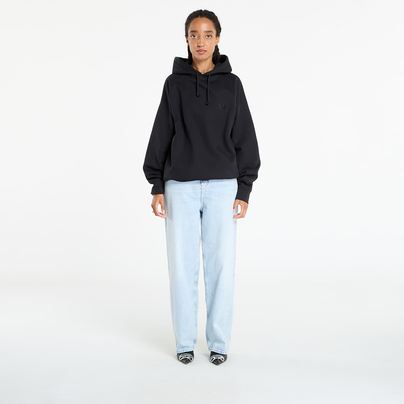 Hanorace pentru bărbați Y-3 Fleece Hoodie UNISEX Black