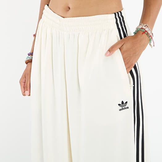 タナナ Pants adidas Adicolor Satin Wide Leg Track Joggers Cream White