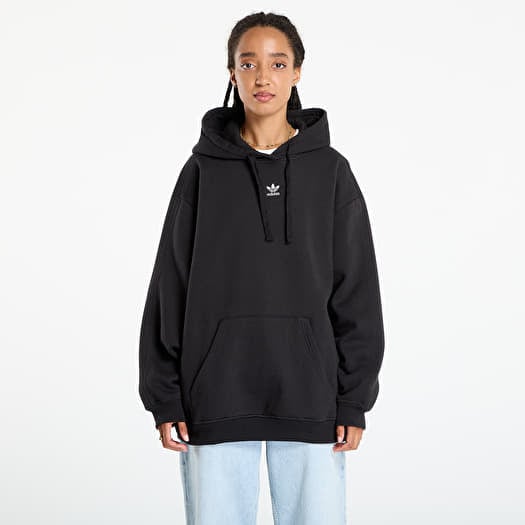 adidas Essentials Oversized Fleece Hoodie Black