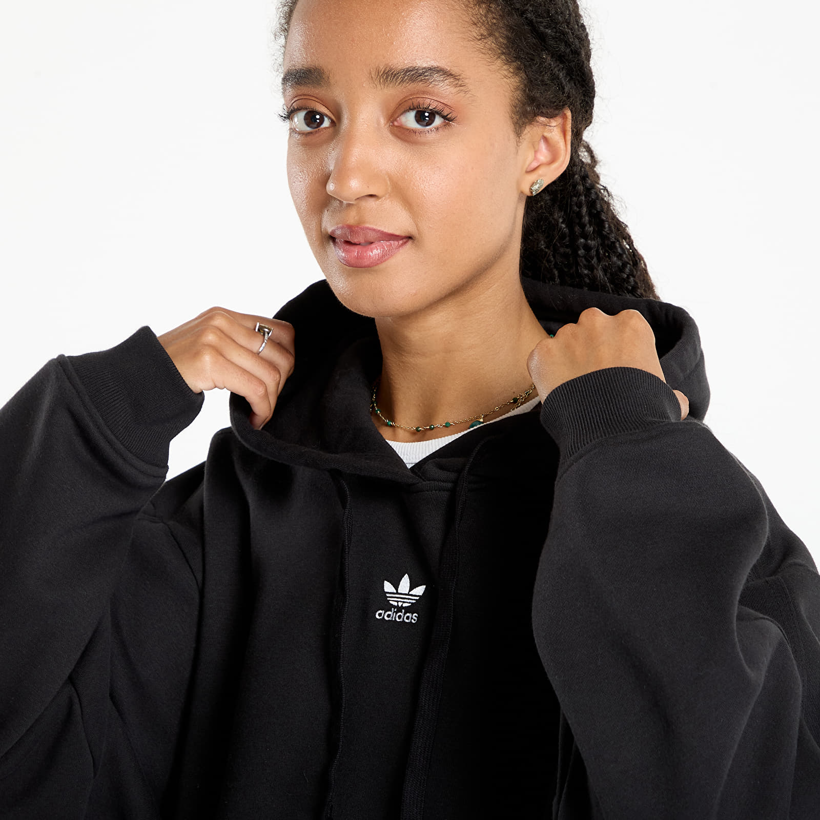Hoodies och sweatshirts adidas Essentials Oversized Fleece Hoodie Black