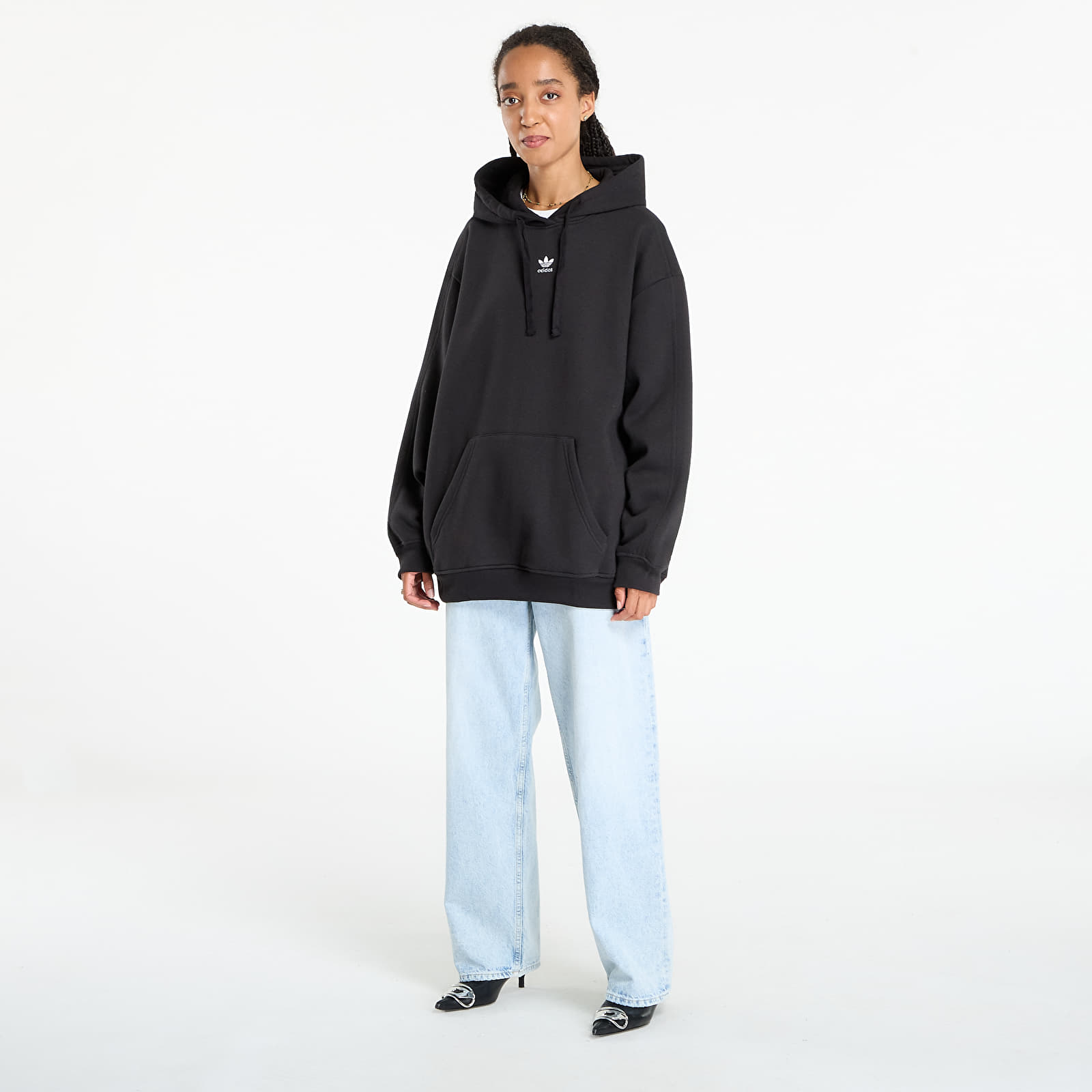 Hoodies och sweatshirts adidas Essentials Oversized Fleece Hoodie Black