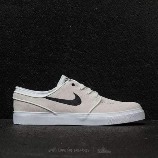 Nike sb janoski summit white & black suede skate shoes outlet