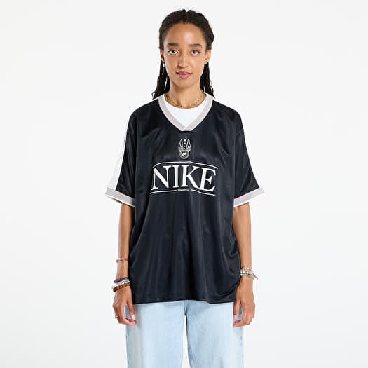 Dres Nike Sportswear Women's V-Neck Jersey Top Black/ Sail/ College Grey/ Sail