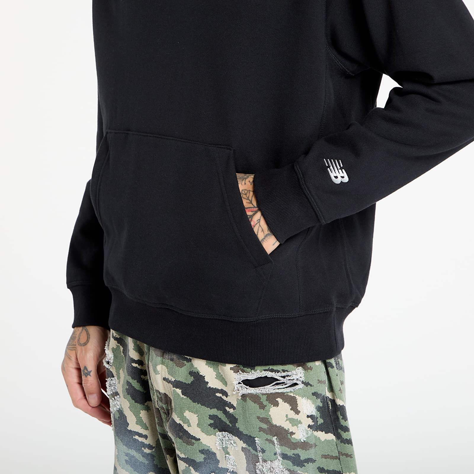 Mikinas ar kapuci un sporta krekli New Balance Athletics Classics Hoodie Black