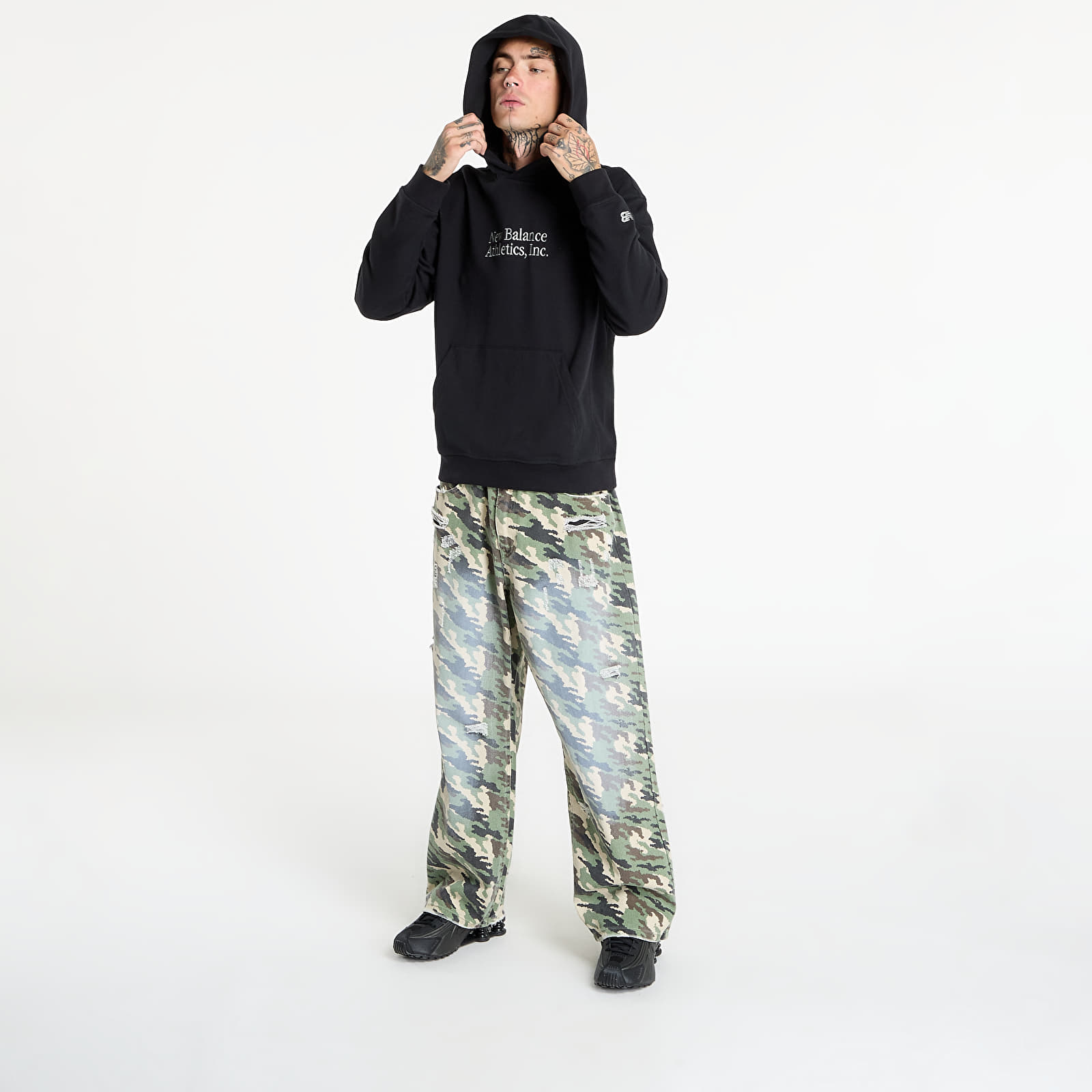 Mikinas ar kapuci un sporta krekli New Balance Athletics Classics Hoodie Black
