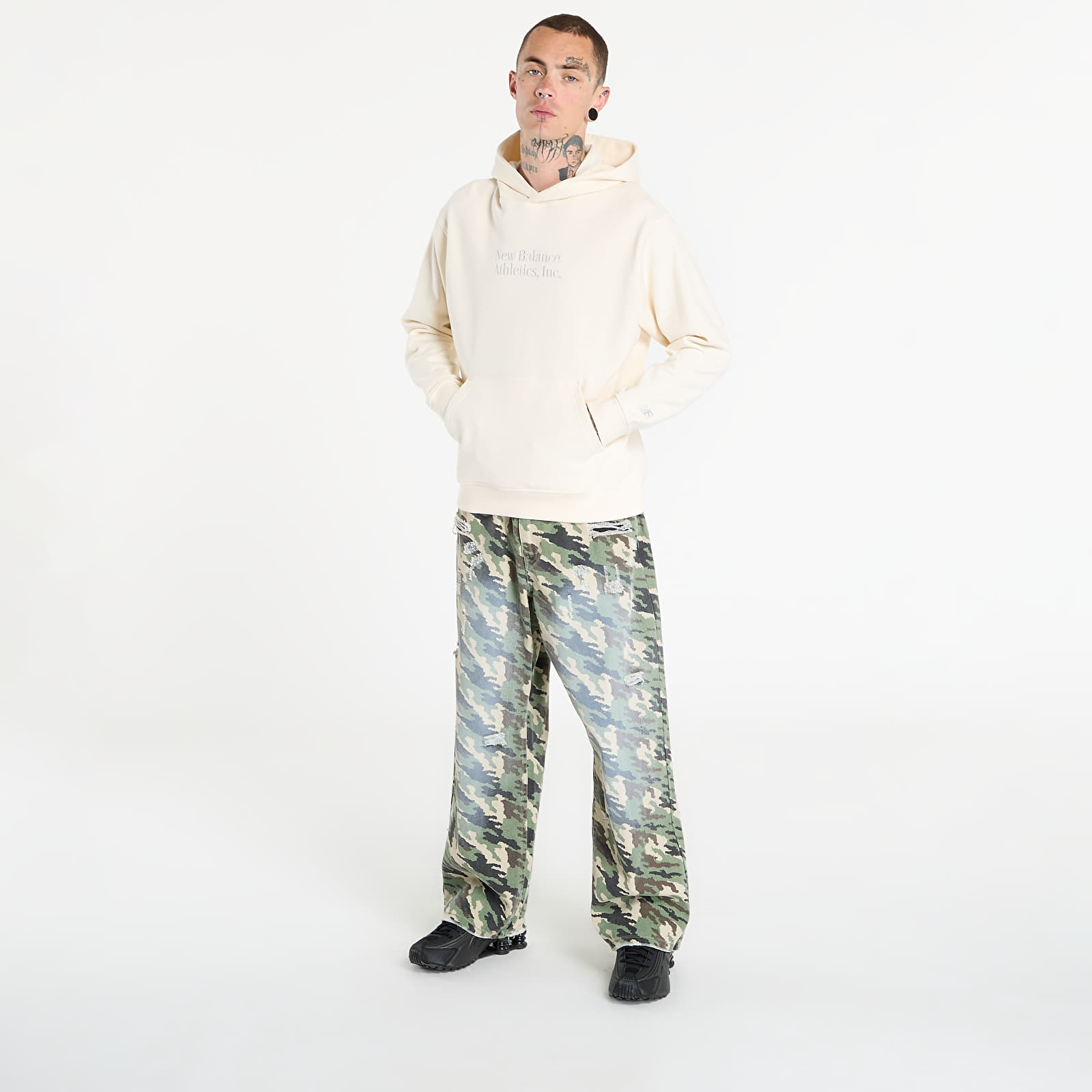 Džemperiai su gobtuvais ir džemperiai New Balance Athletics Classics Hoodie Permafrost